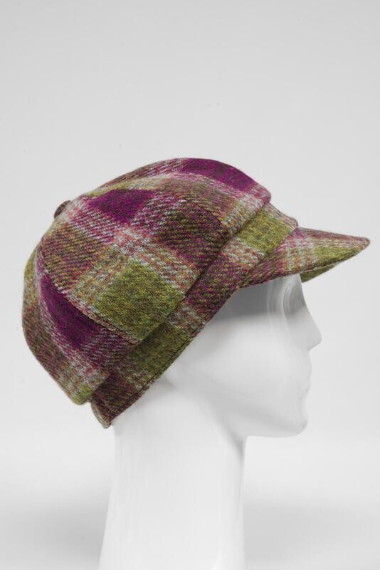 Harris Tweed Baker Boy Hat | Heather Check (GA)