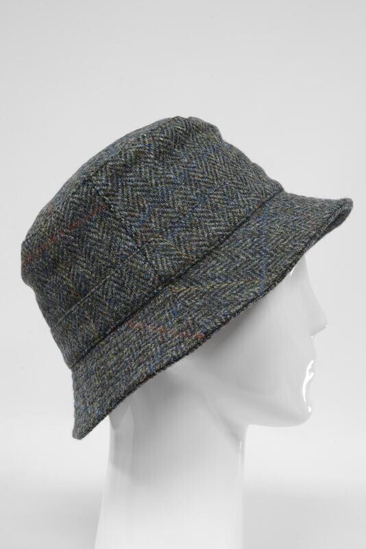 Harris Tweed Grouse Hat | Blue Herringbone w/Overcheck (FW2012)