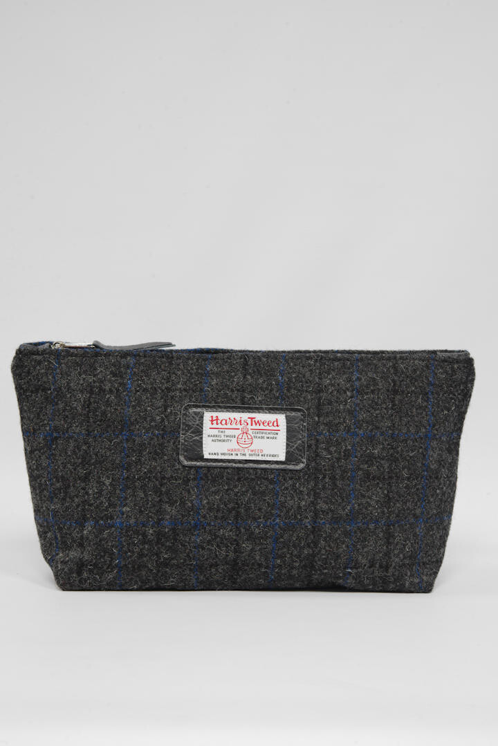 Harris Tweed Toiletries Bag A069 (Tan Leather) Harris Tweed