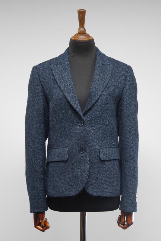 Blue harris tweed jacket mens deals