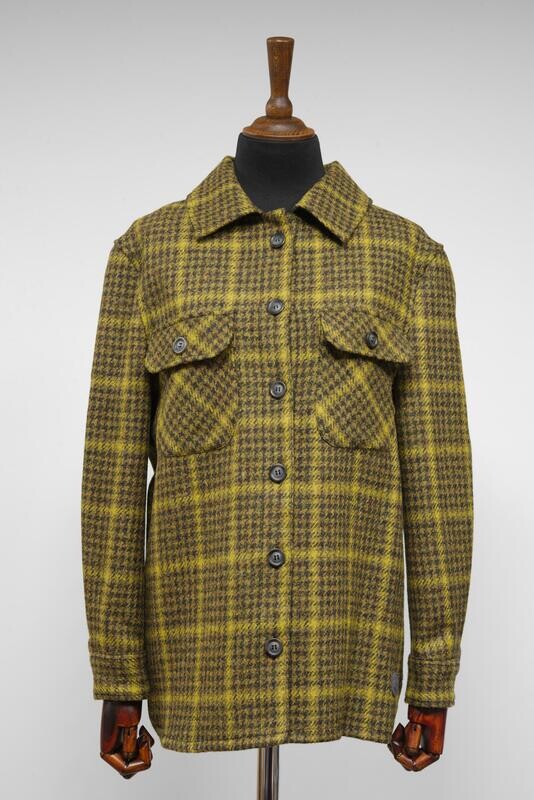 Harris Tweed Jackie Overshirt | Mustard Houndstooth w/OC