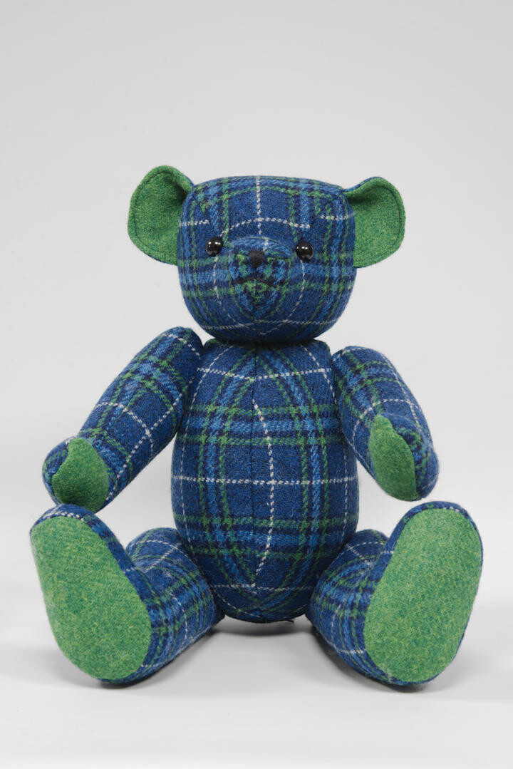 Harris Tweed 20&quot; Fully Jointed Bear | A0169 (Green)