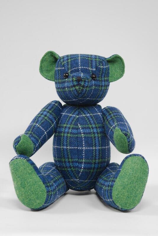 Harris Tweed 20&quot; Fully Jointed Bear | A0169 (Green)