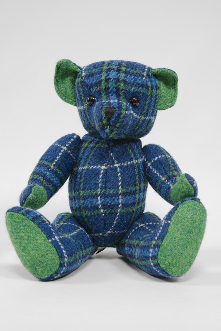 Harris Tweed 14&quot; Fully Jointed Bear | A0169 (Green)