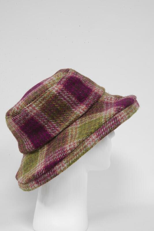Harris Tweed Ladies Brimmed Hat | Heather Check (GA)