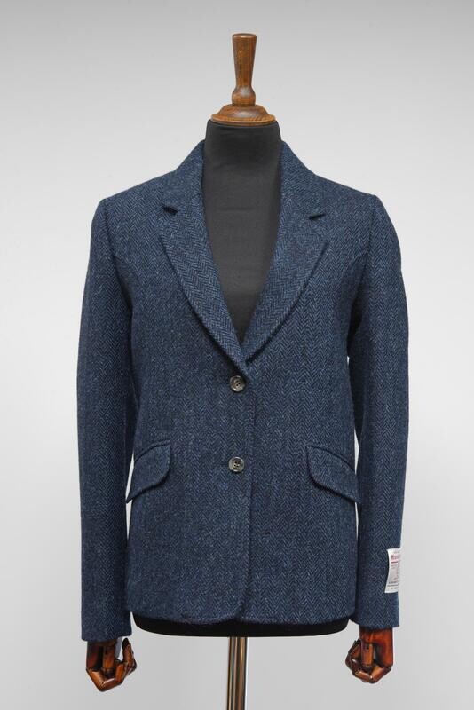 Harris Tweed Millie Jacket | Navy Herringbone