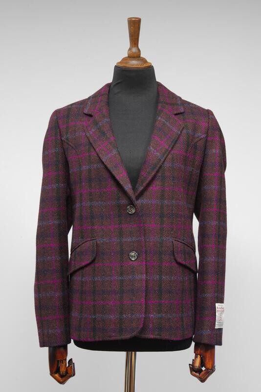 Harris Tweed Millie Jacket | Brown/Magenta Multi