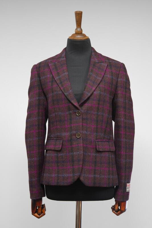 Harris Tweed Tammy Jacket | Plum/Magenta Multi