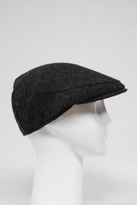 Men's Hanna Tweed Flat Cap for Men, Gray, Small 