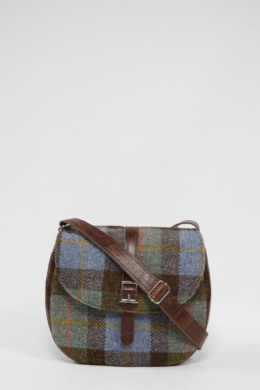Harris Tweed Catriona Bag | A017 (Brown Leather)
