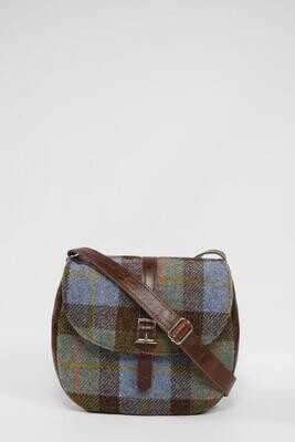 Harris Tweed Catriona Bag | A017 (Brown Leather)
