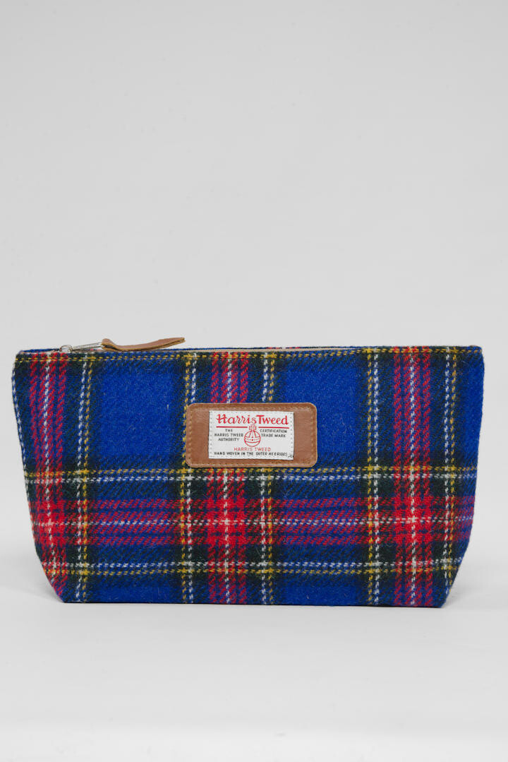 Harris Tweed Toiletries Bag A069 (Tan Leather) Harris Tweed