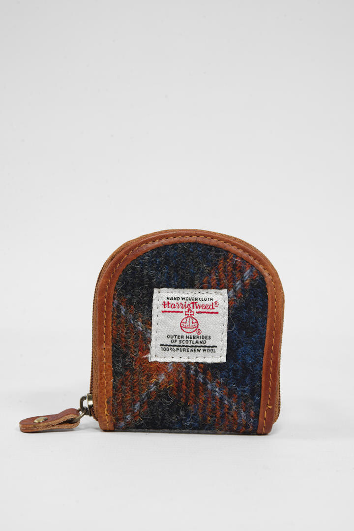 Harris Tweed Lewis Tray Coin Purse A0233 C Tan Leather