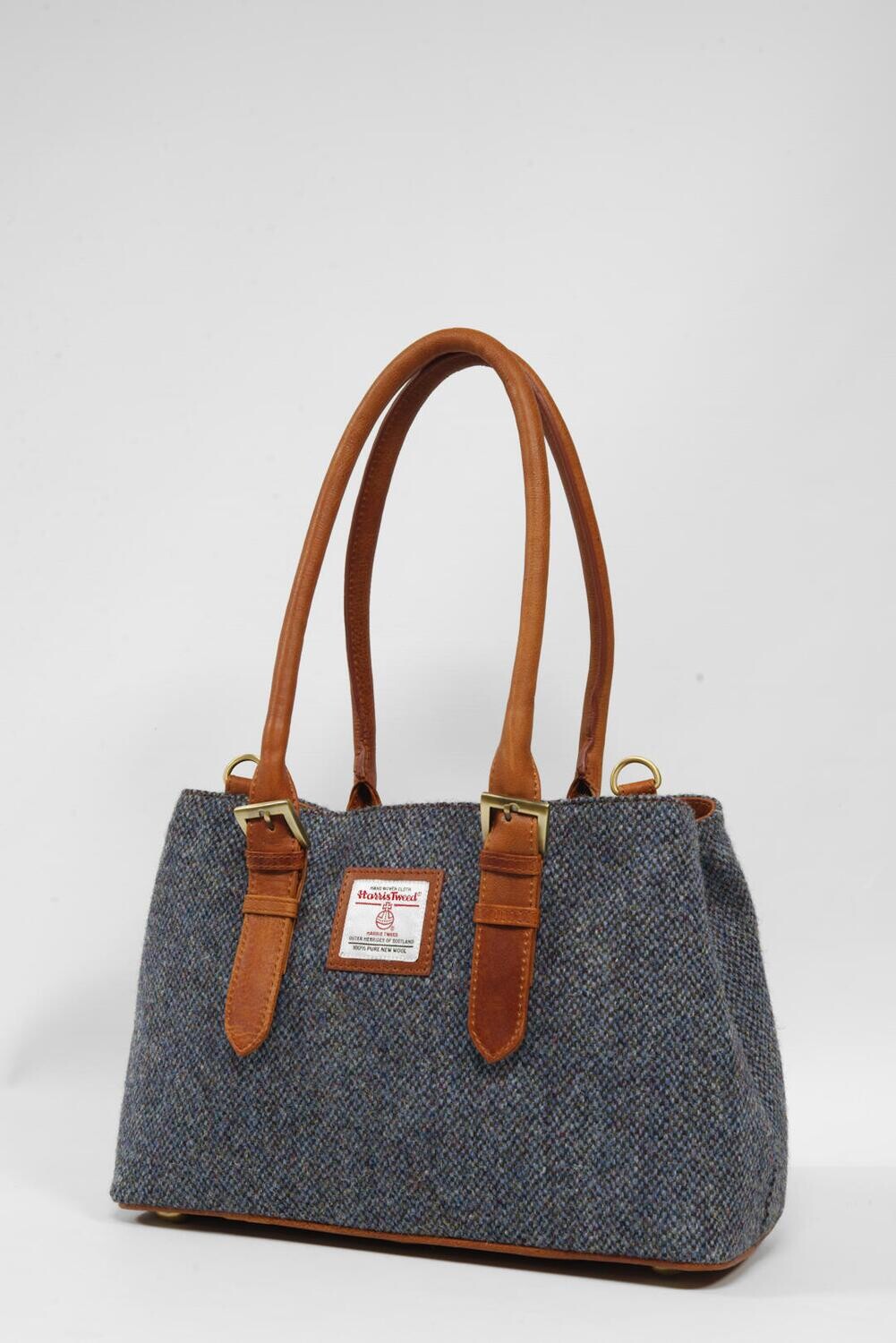 Harris Tweed Heather Bag | BC1 Tan Leather