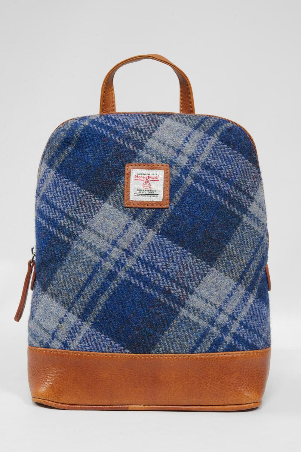 Harris Tweed Scarista Backpack | A0237 (C) (Tan Leather)