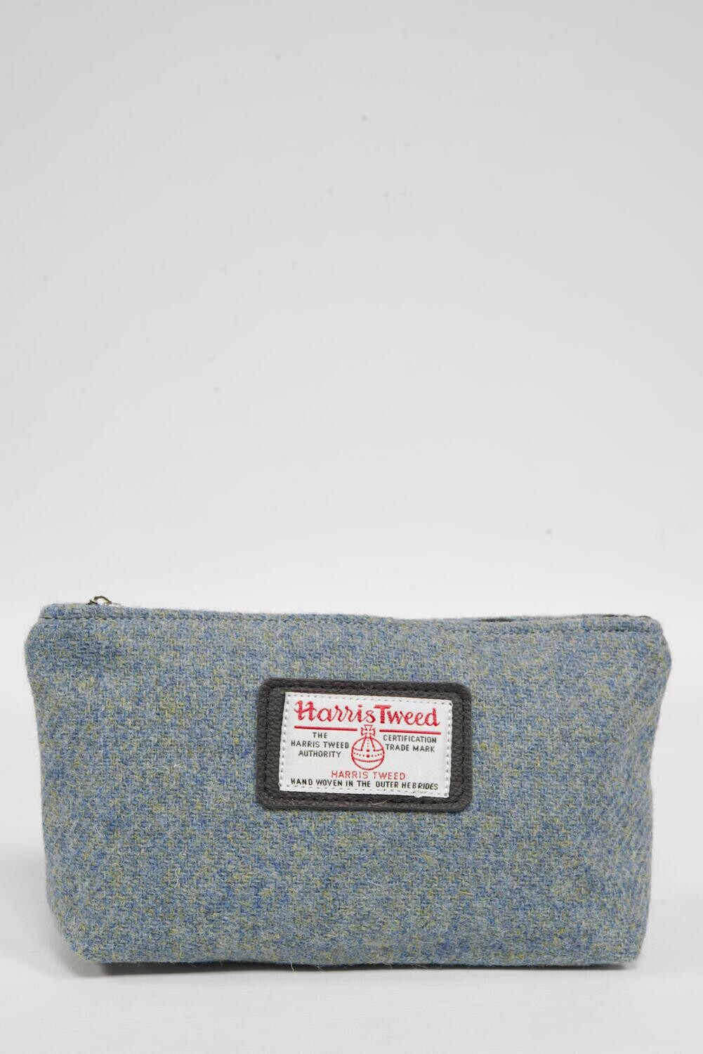 Harris Tweed Cosmetic Bag 332 (Black Leather) Harris Tweed Cosmetic Bag 332 (Black Leather