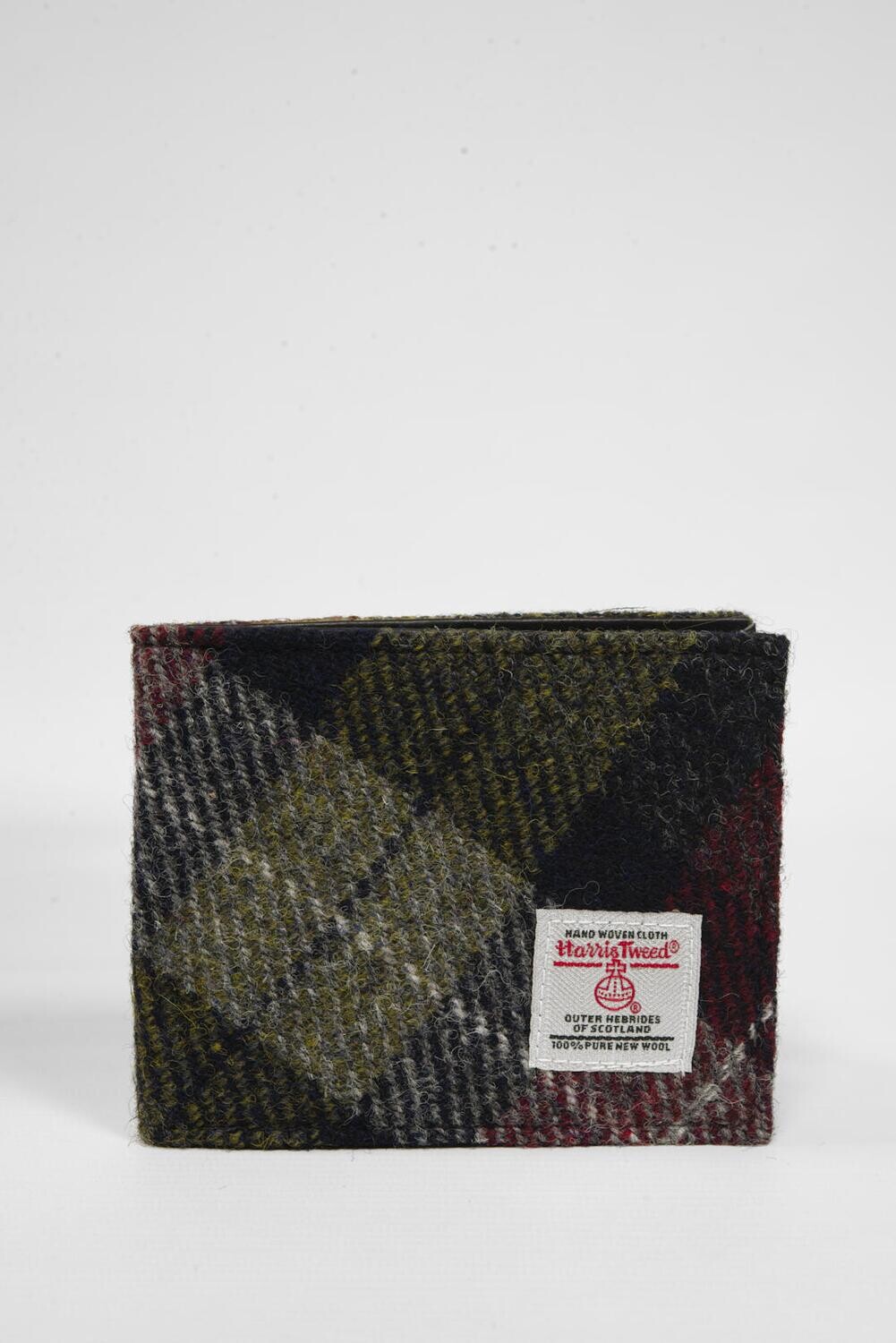 Harris Tweed Iain Wallet | A0175(C) Black Leather