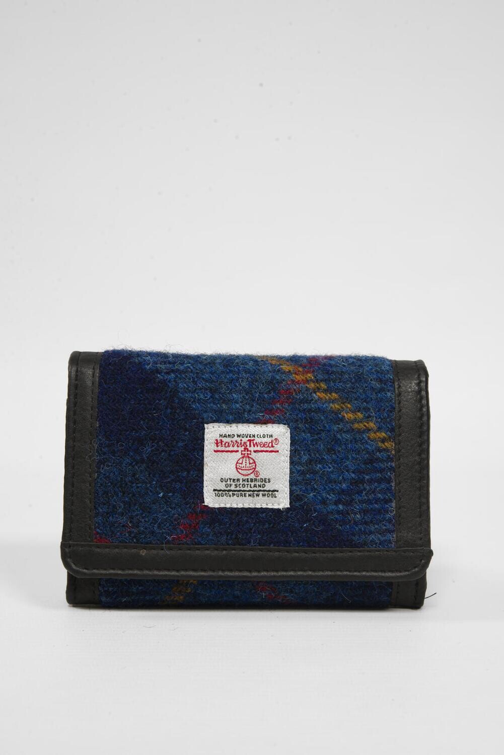 Harris Tweed Harris Wallet Purse | A075 (C) (Black Leather) NL
