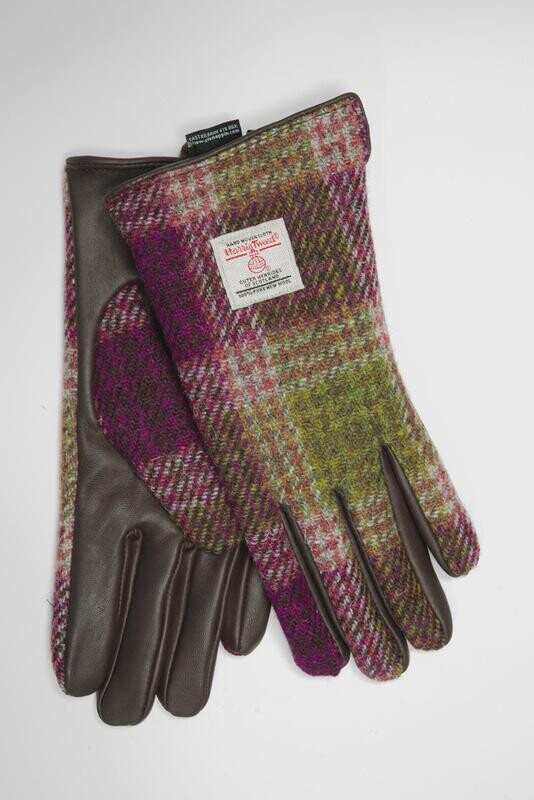 Harris Tweed Ladies Gloves | Heather Check (GA)