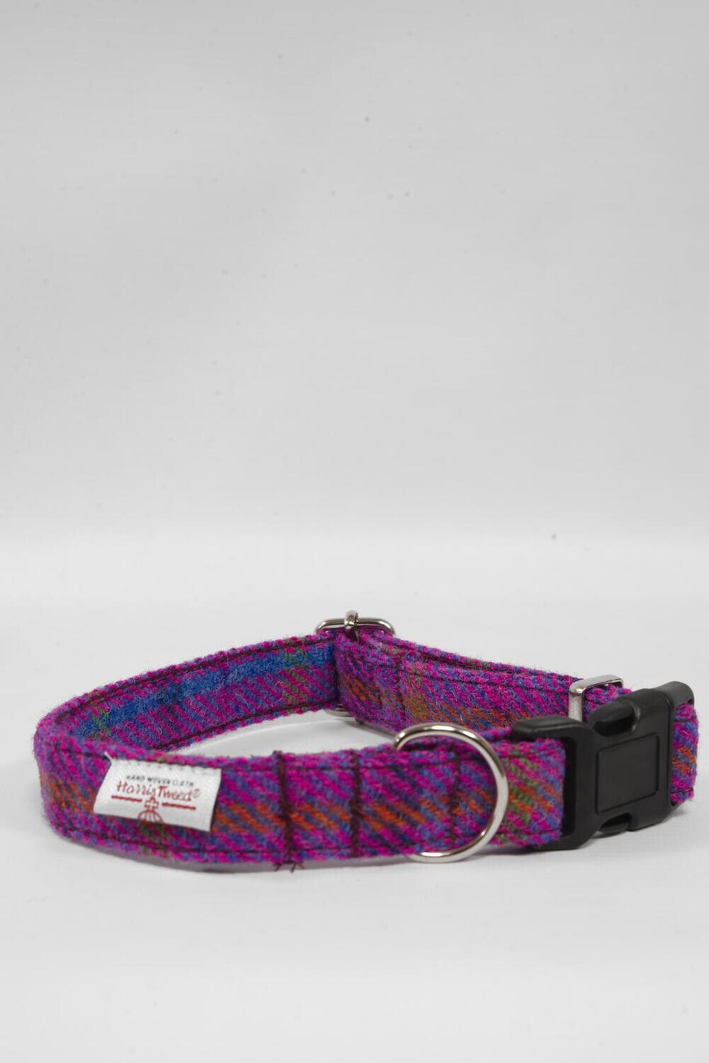 Harris Tweed Dog Collar | A0158 (Clip), Dog Collar Sizes: Medium (35cm-50cm)