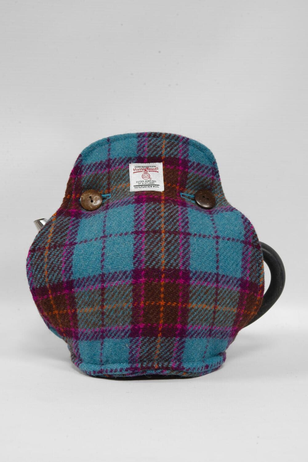 Harris Tweed Tea Cosy Sky Blue Purple Check Harris Tweed Tea Cosy Sky