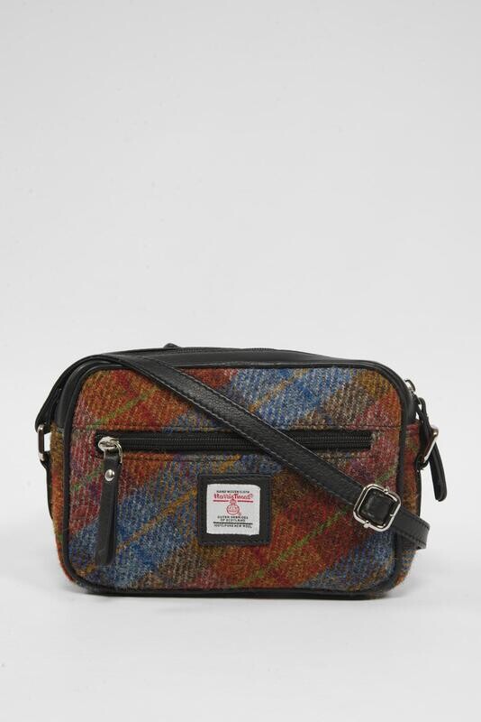 Harris Tweed Eilidh Bag | A0212 (C) (Black Leather)