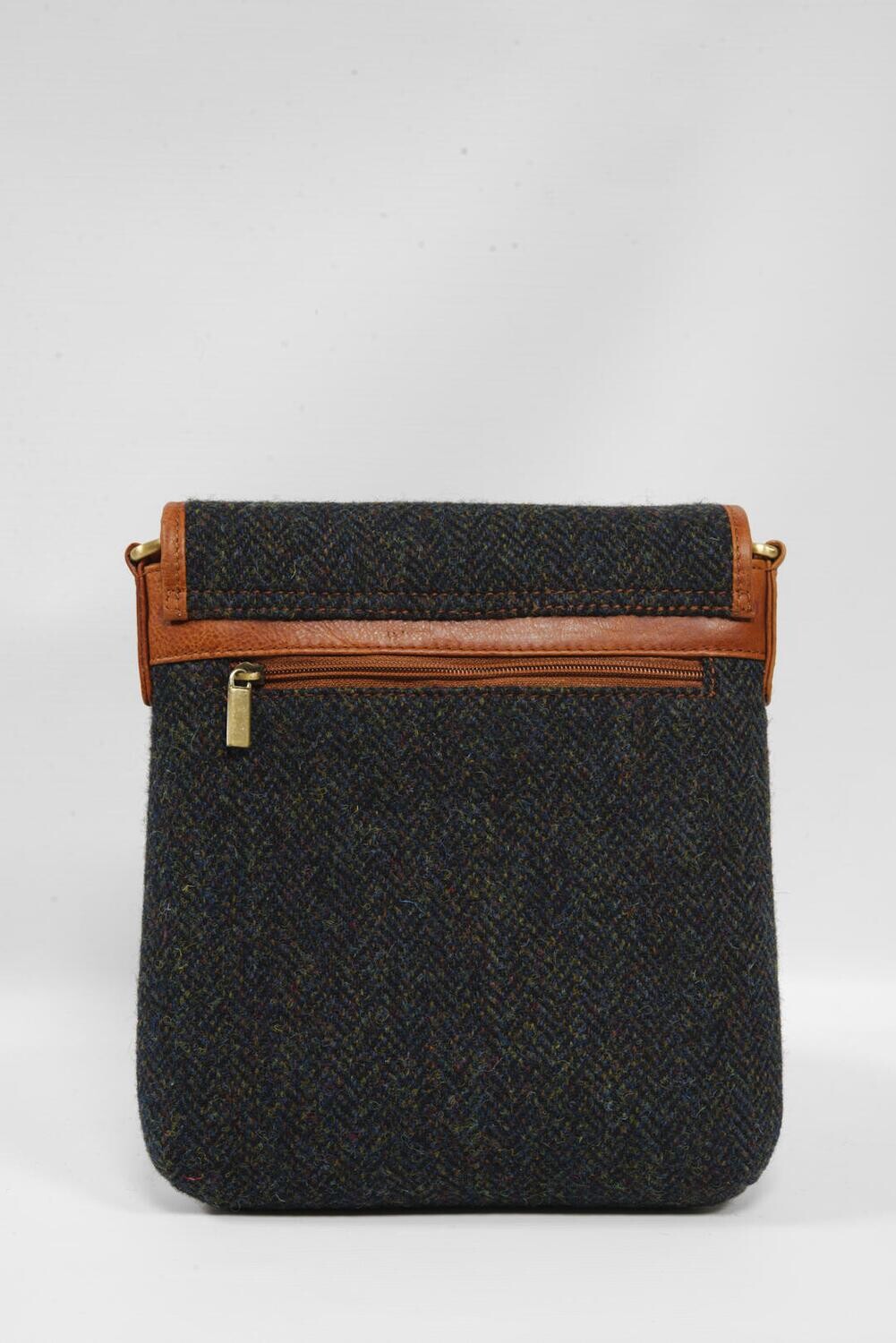 Harris Tweed Annie Bag Style 2 HB128 Tan Leather