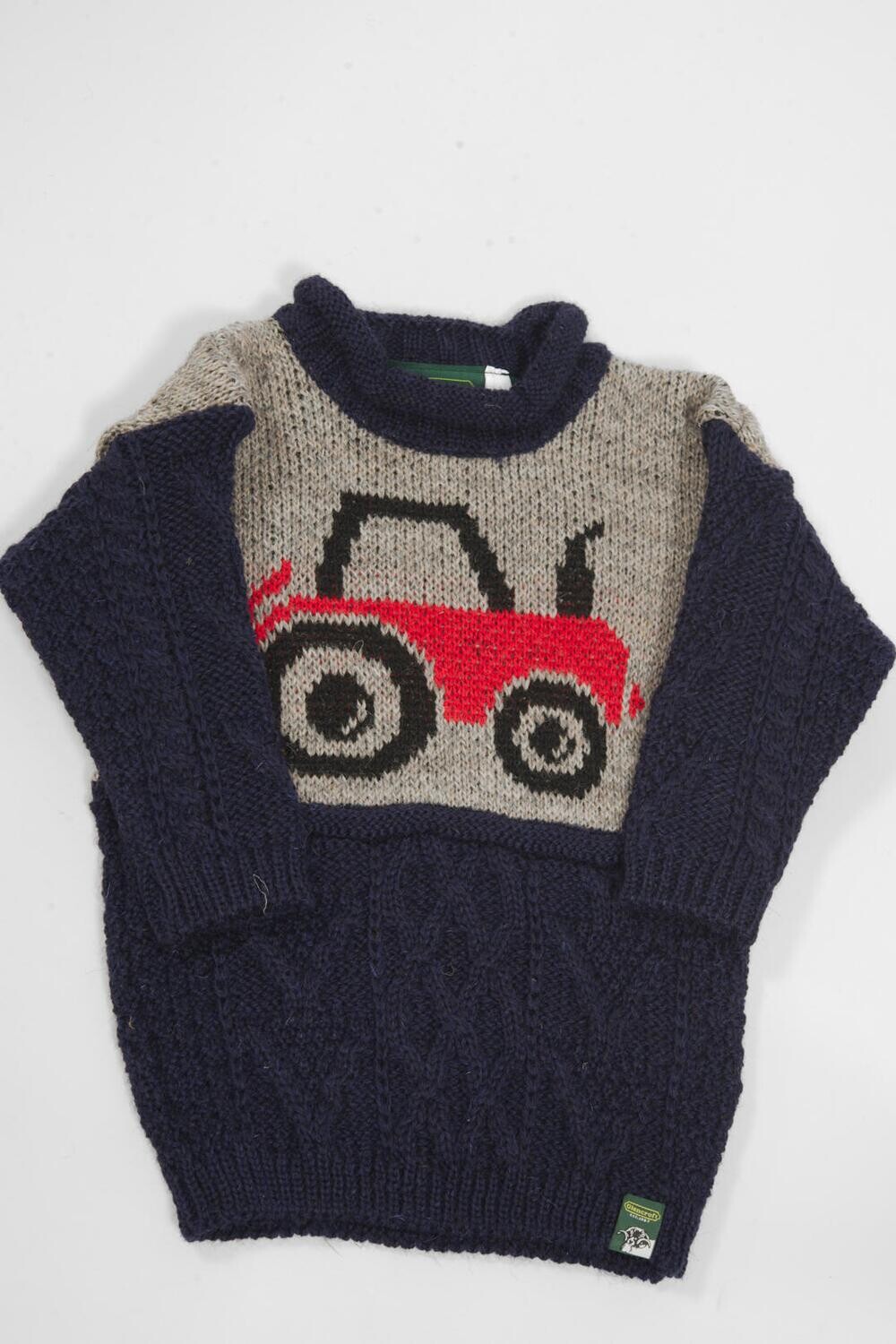 Childrens Crew Neck Jumper | Tractor, Size/Age: Age 12-18 Months (10&quot; Chest)