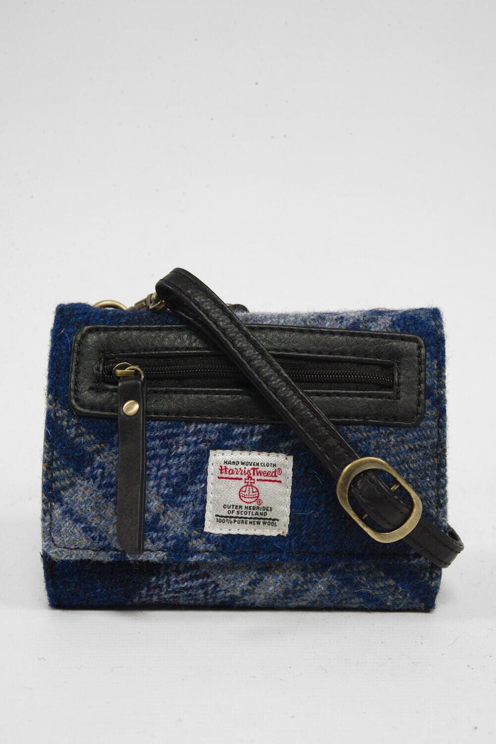 Harris Tweed Walkers Bag | A0237 (C) Black Leather