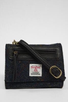 Harris Tweed Walkers Bag | A0239(c) Black Leather