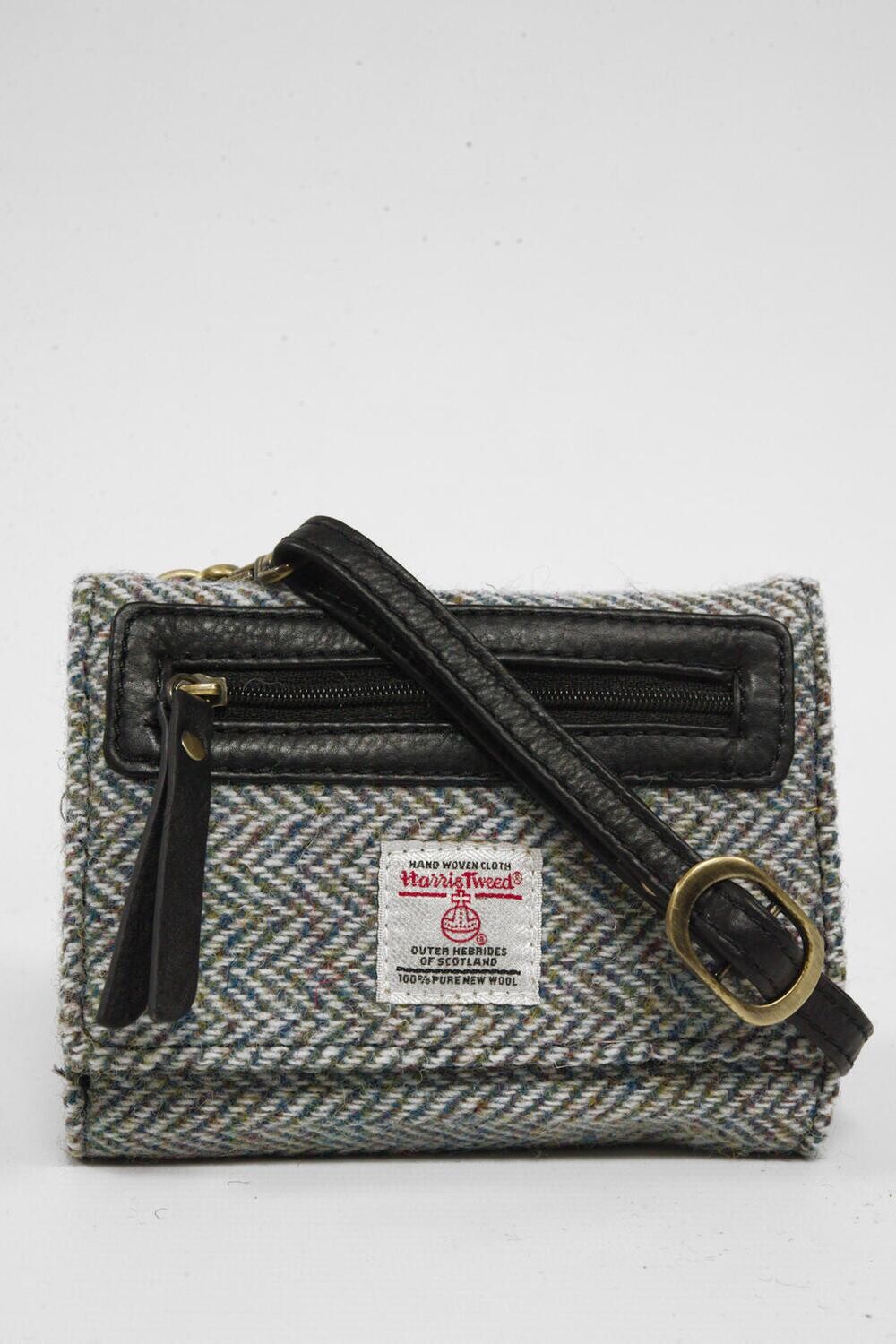 Harris Tweed Walkers Bag | HB109 Black Leather