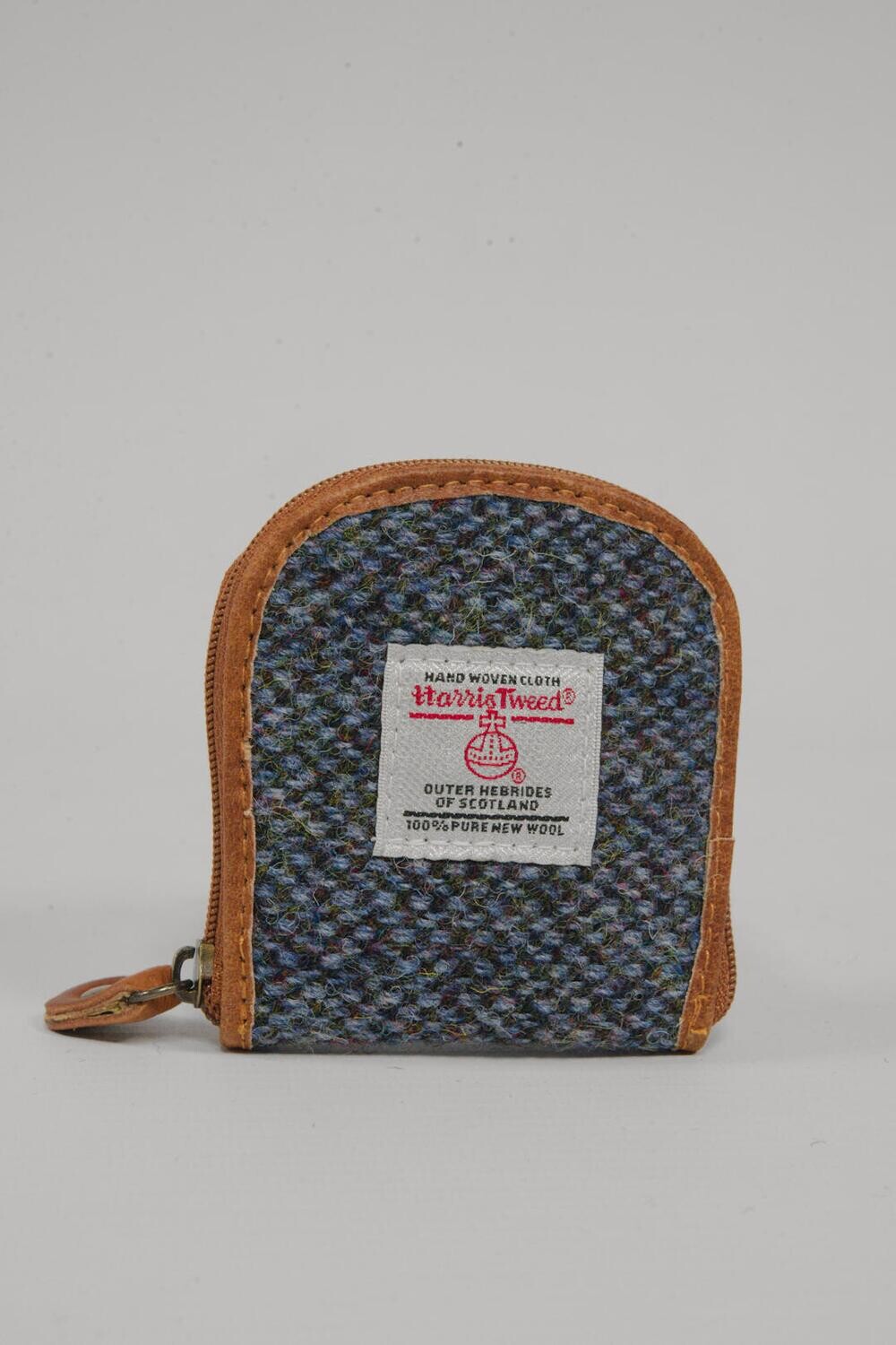 Harris Tweed Lewis Tray Coin Purse | BC1 (Tan Leather)