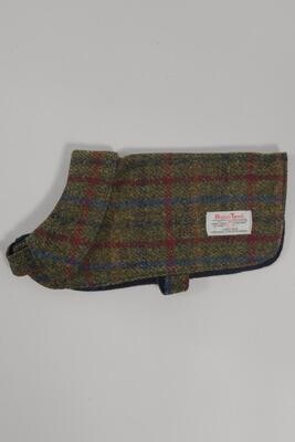 Harris Tweed Cosy Dog Coat | Green/Burgundy Multi Prices From