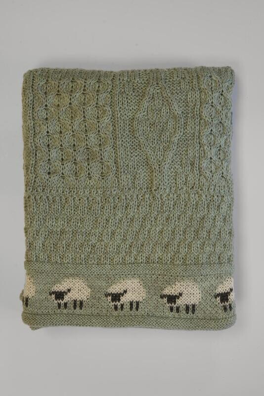 100% Pure Wool Knitted Throw | Sheep