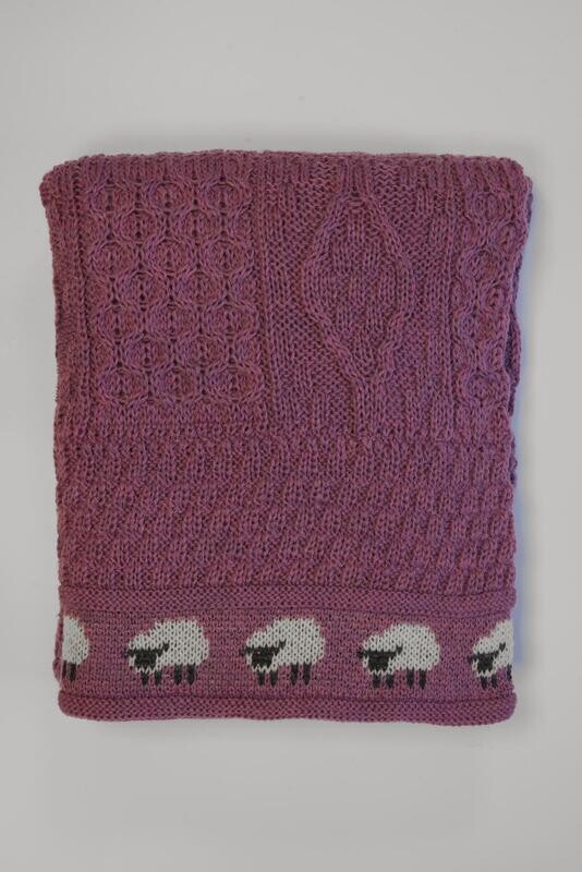 100% Pure Wool Knitted Throw | Sheep