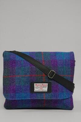 Harris Tweed Scalpay Bag | A089 (Black Leather)