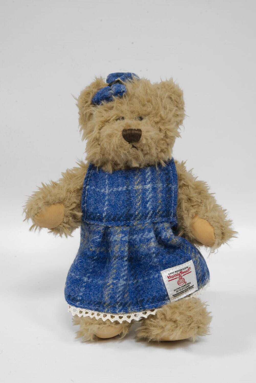 Teddy Bear with Harris Tweed Outfit | Girl Blue Check Small