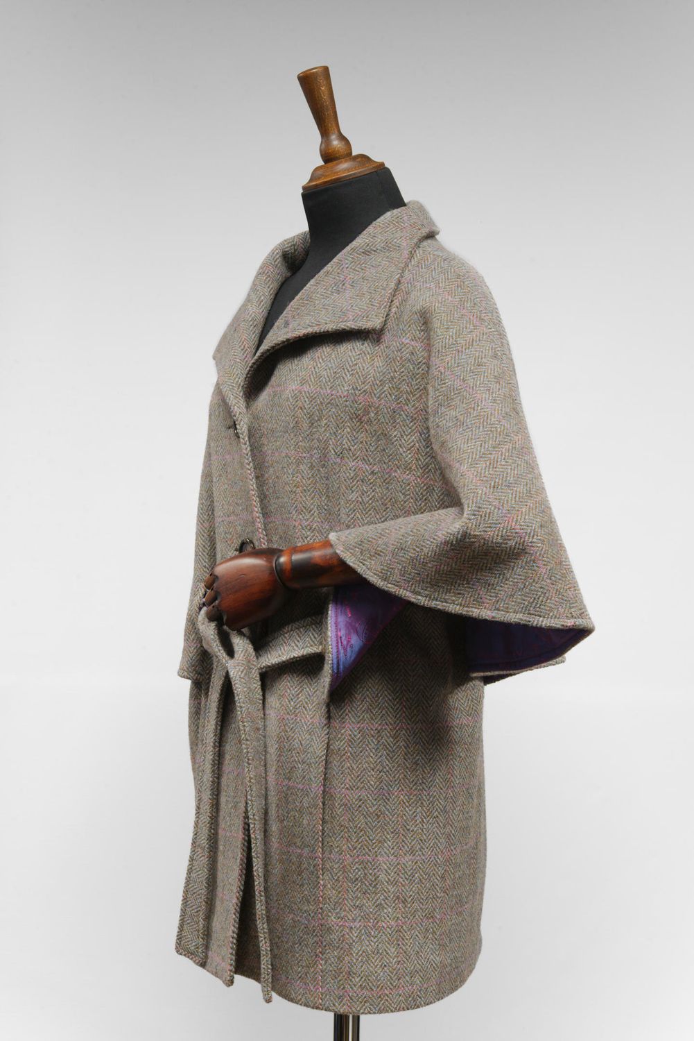 Harris tweed cape jacket discount