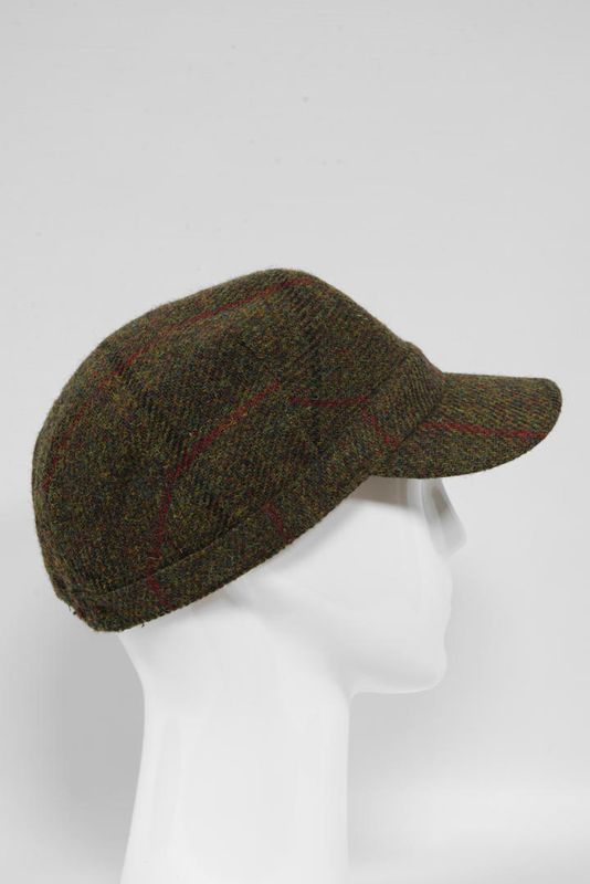 Harris Tweed Cadet Cap | Green Check (HH)