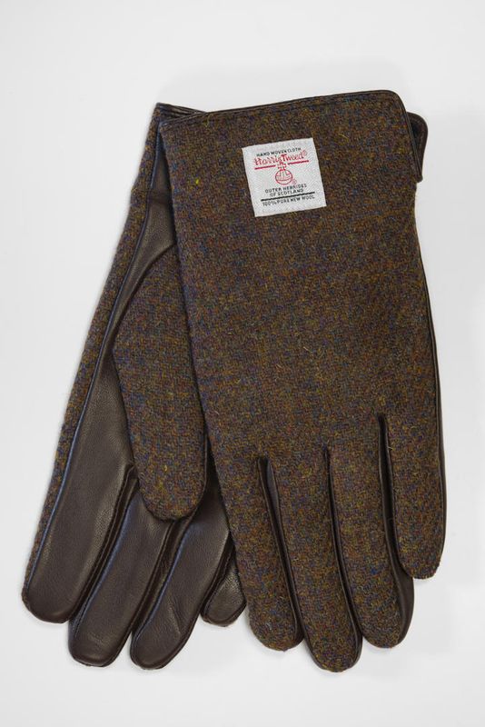 Harris Tweed Men&#39;s Gloves | Brown Mix