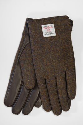 Harris Tweed Men&#39;s Gloves | Brown Mix