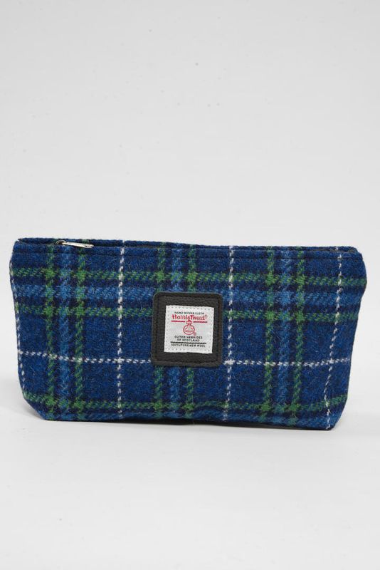 Harris Tweed Cosmetic Bag | A0169 (Black Leather)(NL)