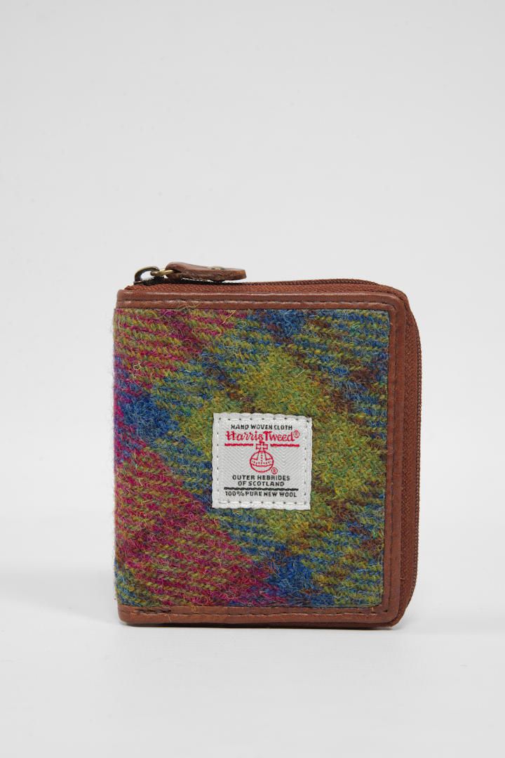 Harris Tweed Compact Zip Wallet | A0195