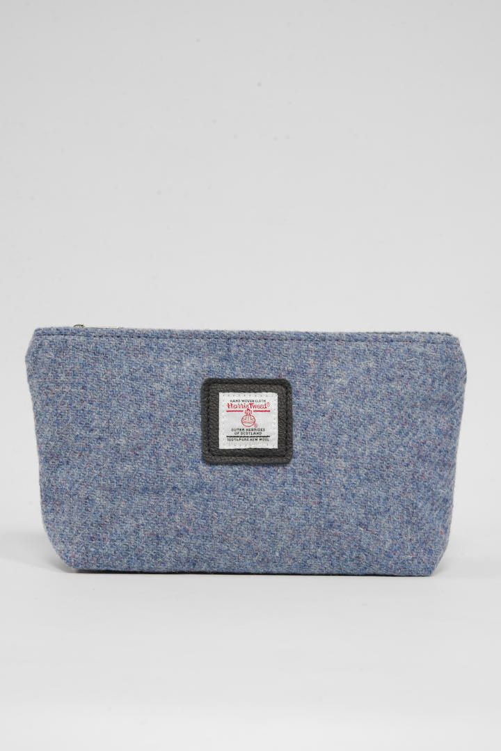 Harris Tweed Cosmetic Bag | 228 (Black Leather)