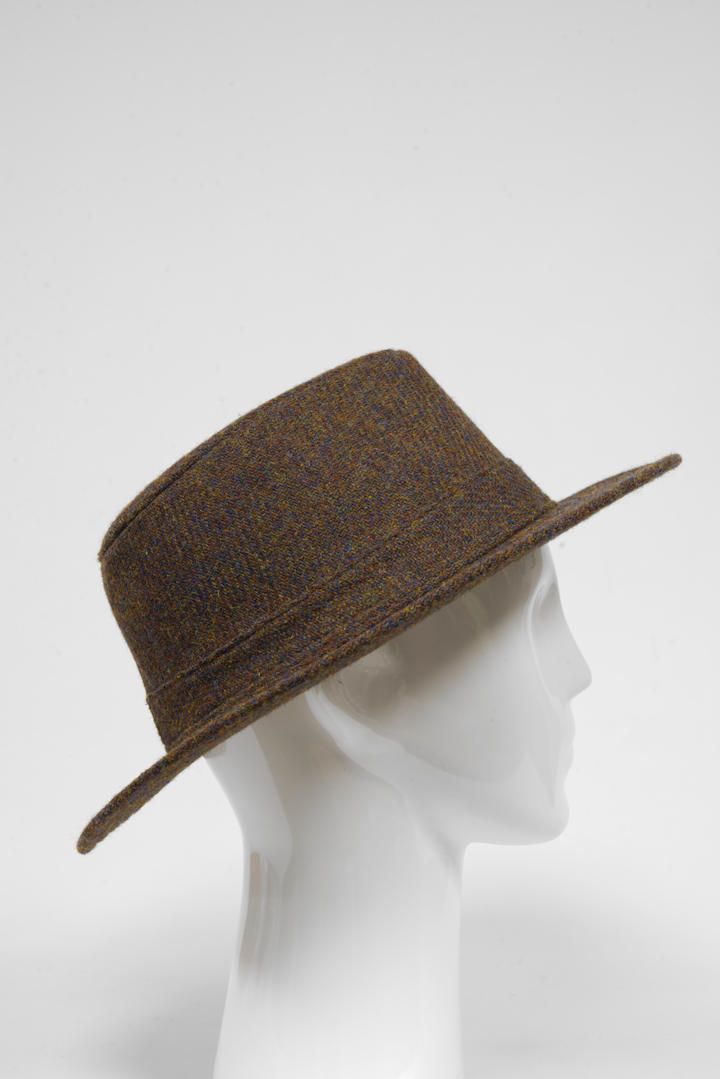 Harris Tweed Fedora Hat | Brown Mix