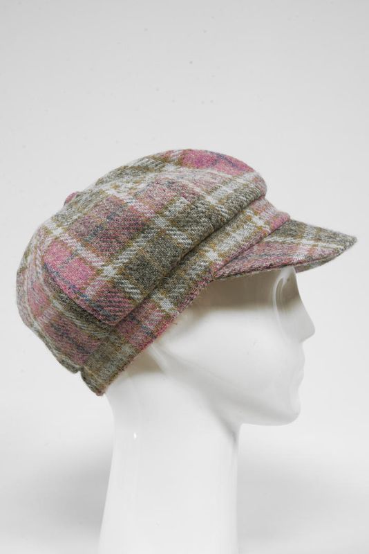 Harris Tweed Baker Boy Hat | Soft Pink Buchanan (COL134)