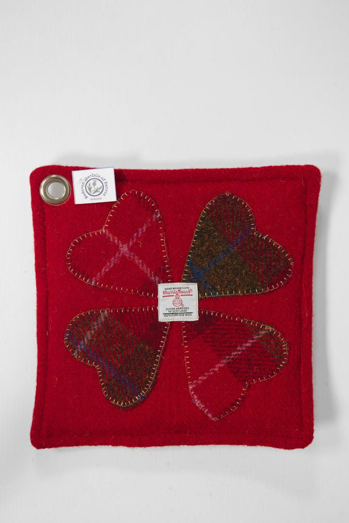 Harris Tweed Pot Stand | Clover (Red)