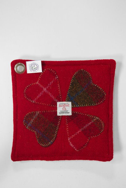Harris Tweed Pot Stand | Clover (Red)