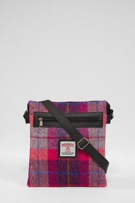 Harris Tweed St Clements Bag | A088 (Black Leather)