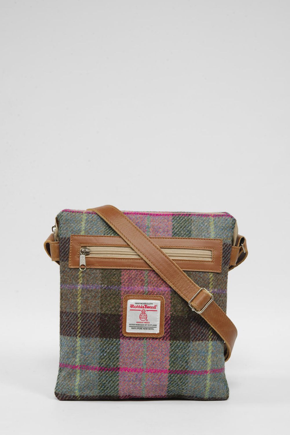 Harris Tweed St Clements Bag | A0254 (Tan Leather)